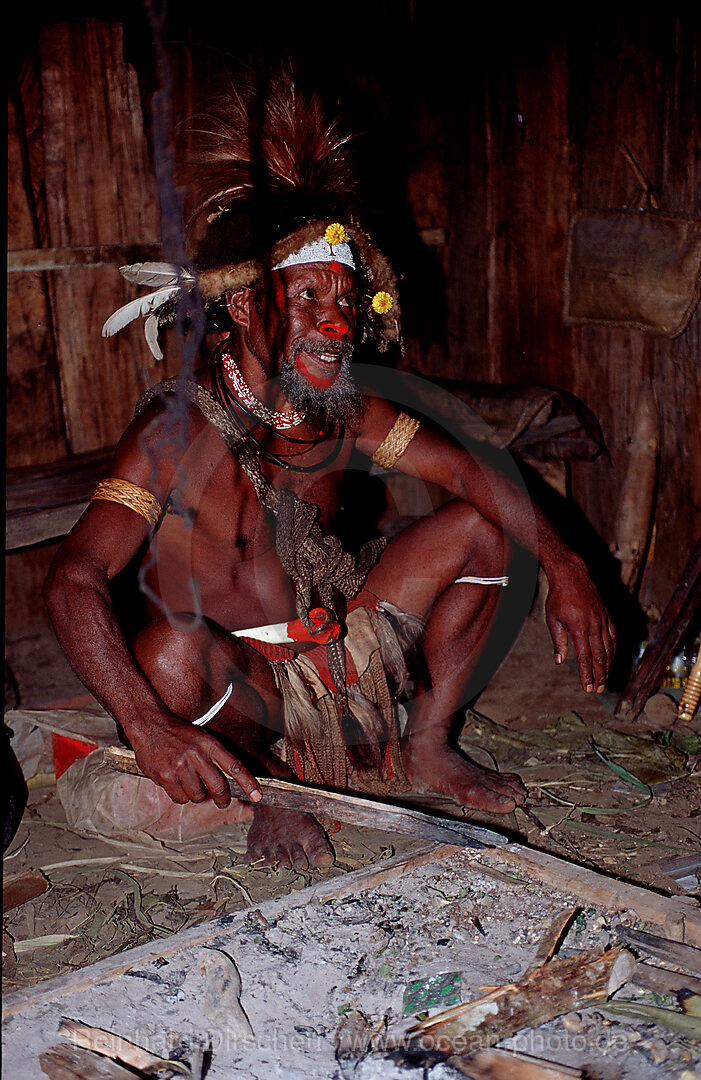 Huli Perueckenmann, Tari, Huli, Highlands, Papua Neu Guinea