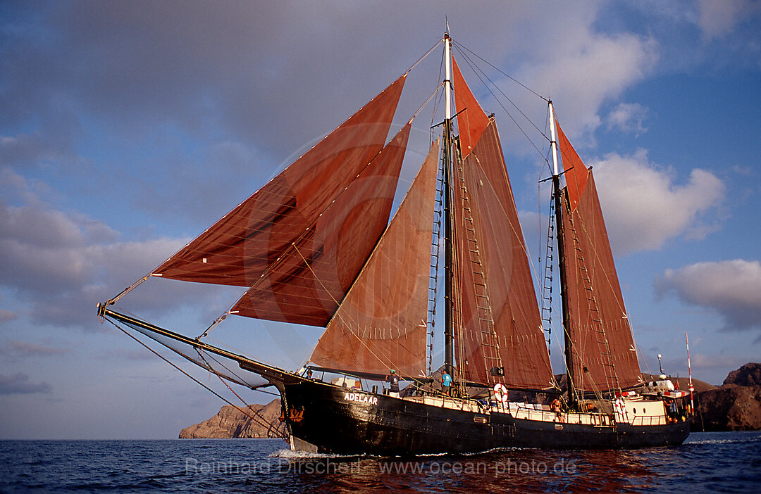 Sailing Ship, Tall Ship Adelaar, Indian Ocean, Komodo National Park, Indonesia