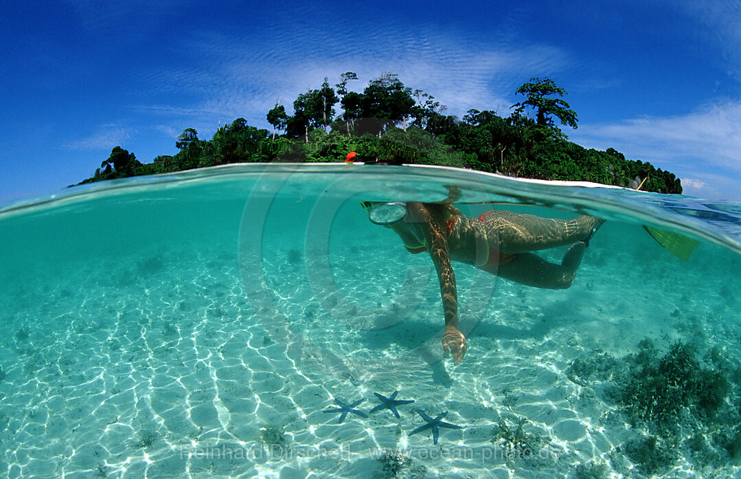 Schnorcheln vor tropischer Insel, Pazifik, Pacific ocean, Borneo, Lankayan, Malaysia