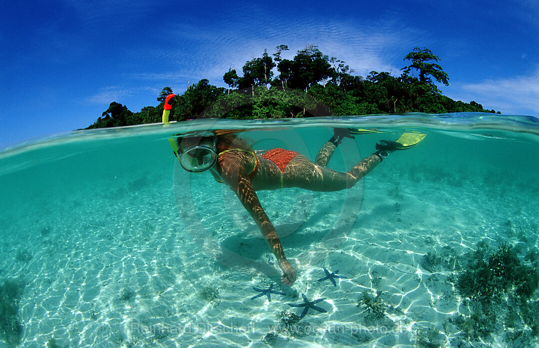Skindiving, Skin diver, split image