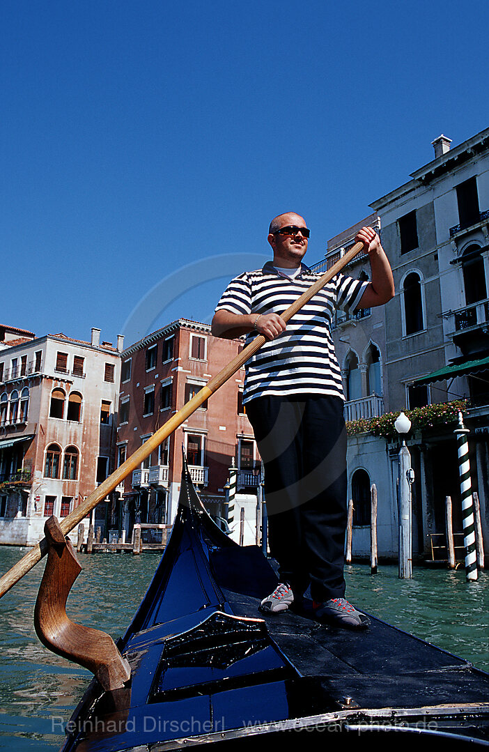 Gondolier, Venedig, Italien