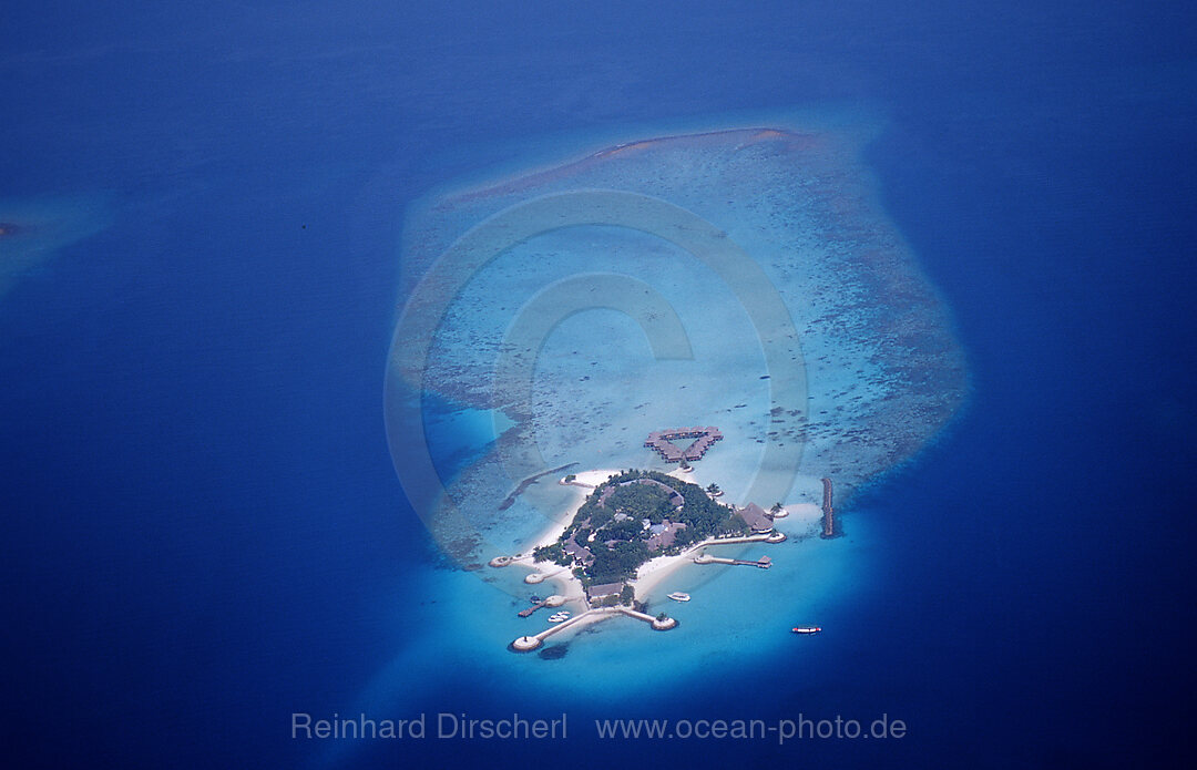 Malediven, Luftaufnahme, Indischer Ozean, Ari Atoll, Malediven