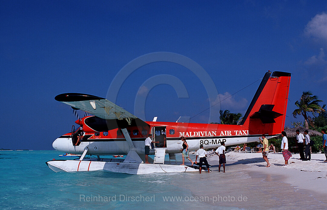 Water air taxi near the beach
