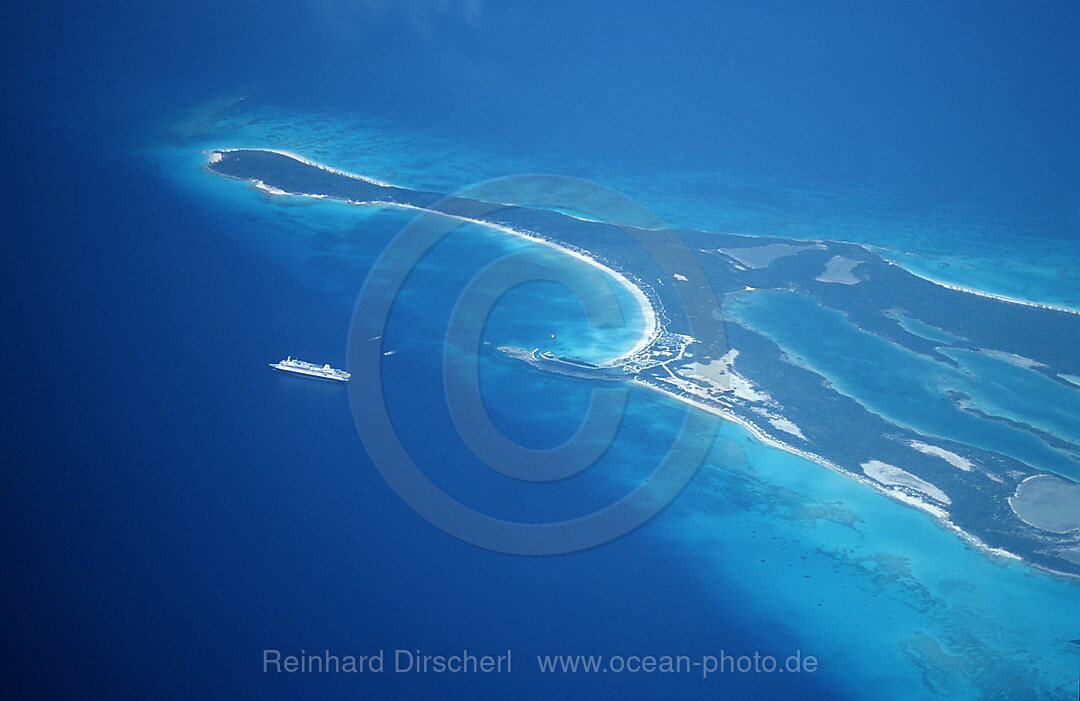 Aerial view Bahamas island, Caribbean, Sea, Bahamas