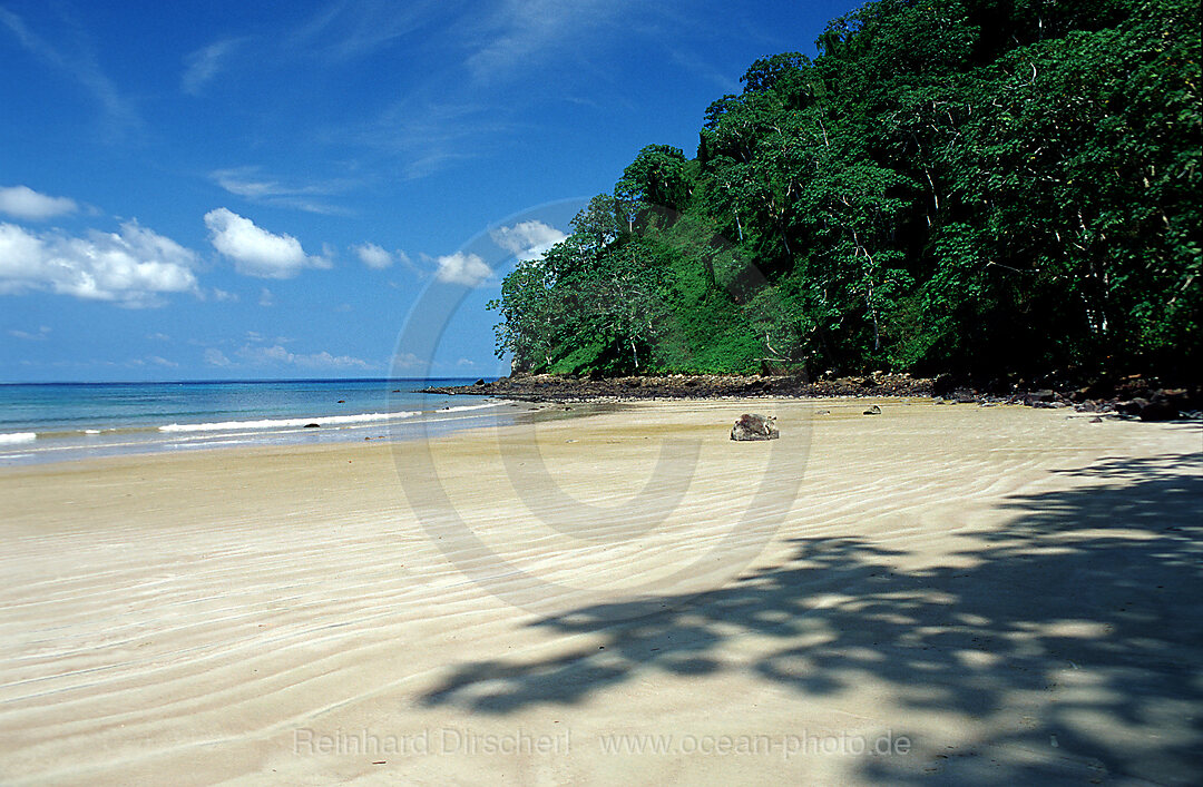 Einsamer Sandstrand, Cocos Insel, Suedamerika, Costa Rica, Sdamerika