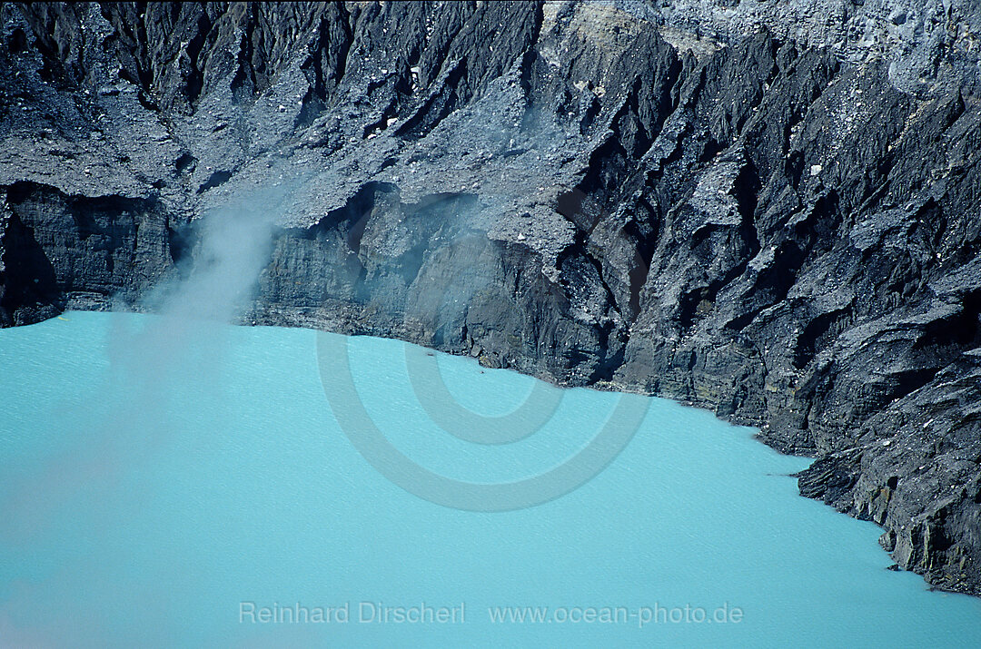 Crater of the Poas Volcano, Cocos Island, South america, Latin america, Costa Rica, South america