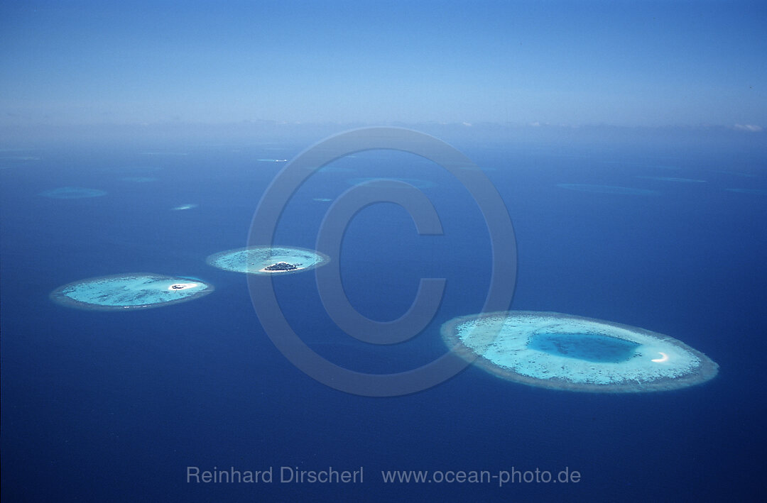 Luftaufnahme Malediven, Indischer Ozean, Ari Atoll, Malediven