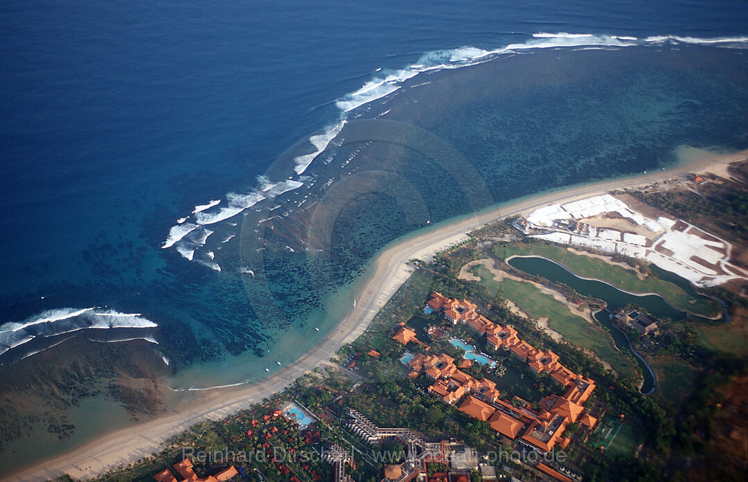 Coast of Bali, Arial view