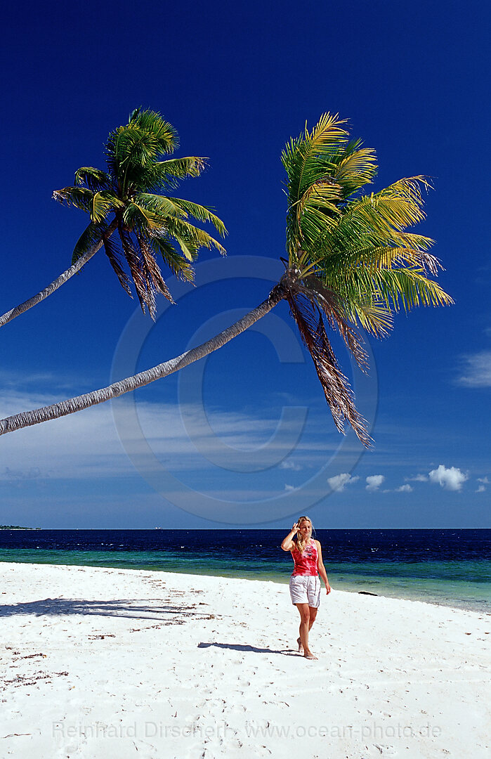 Woman on the sandy beach