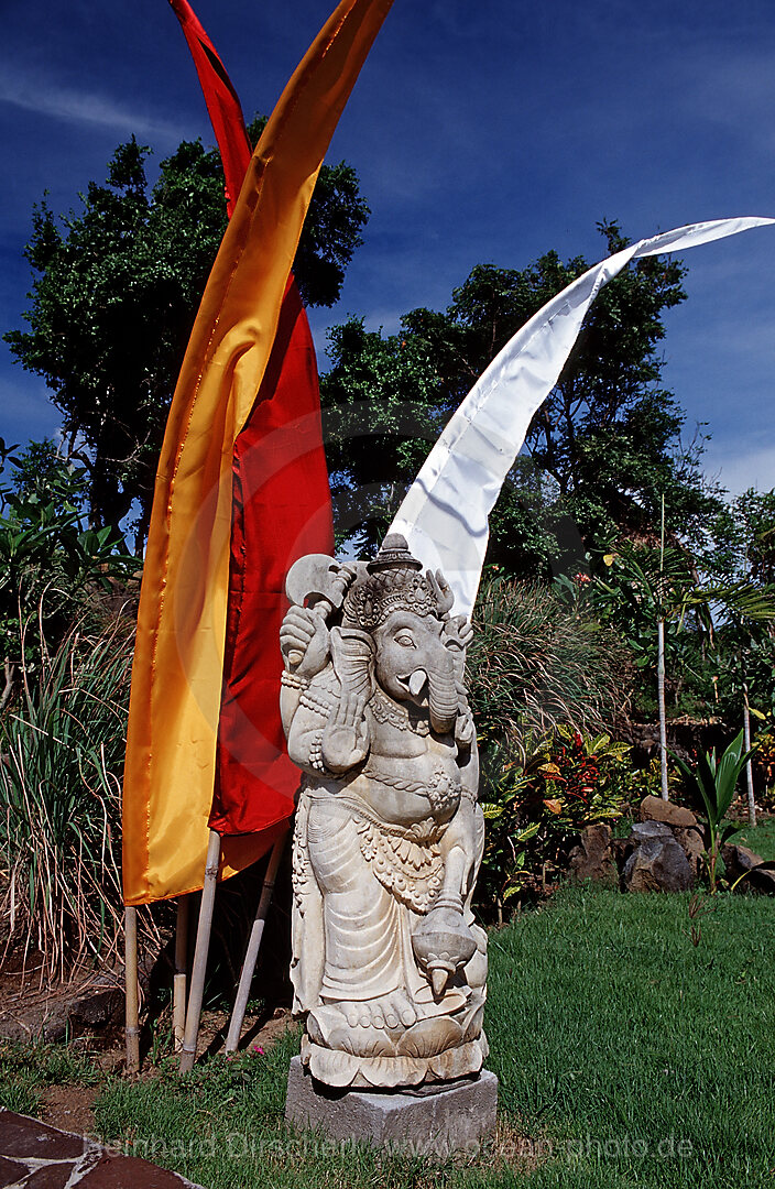 Alam Batu Ressort, Elefantenskulptur, Bali, Indonesien