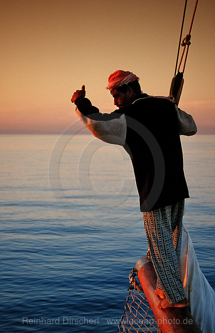 Caption on sailing ship