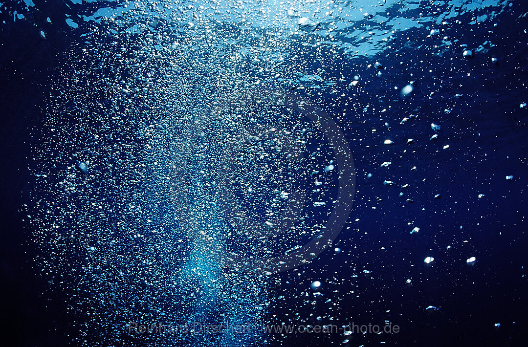 air bubbles rising underwater