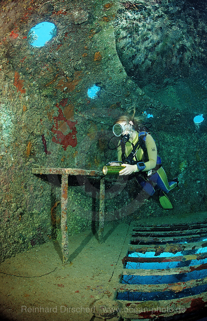 Scuba diver and Jacque Cousteaus Precontinent 5