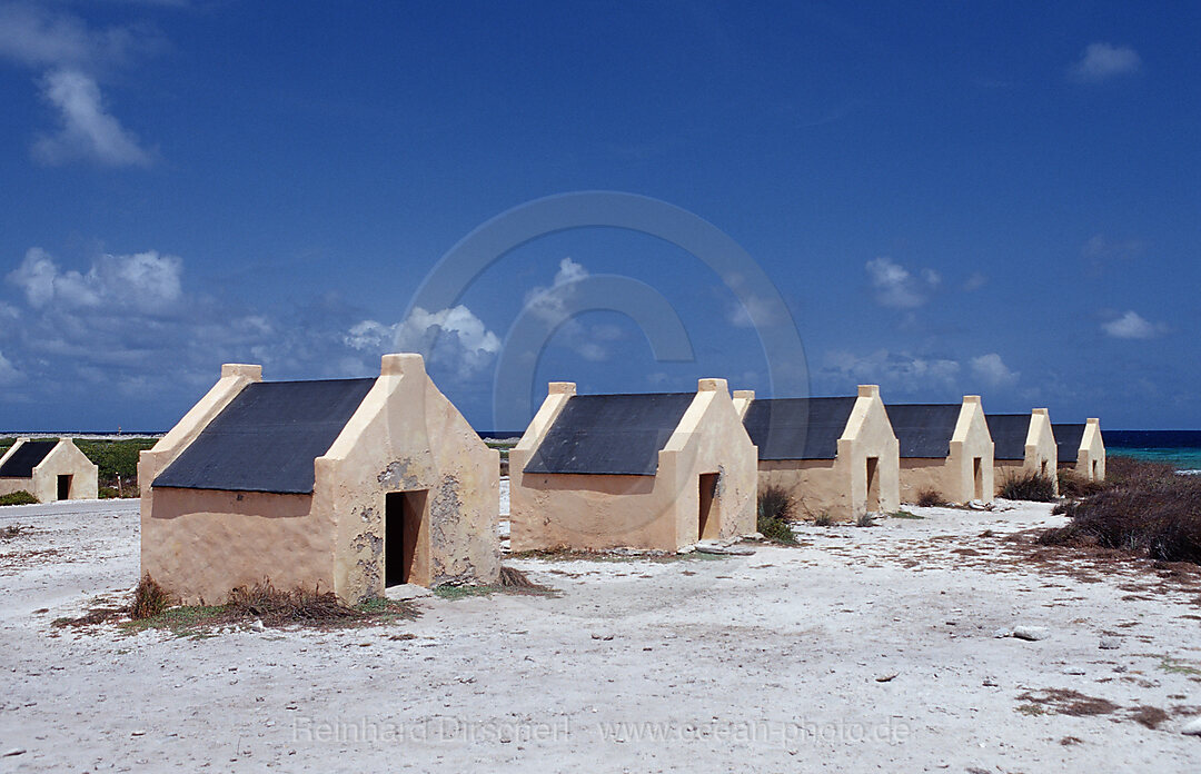 Sklavenhuetten Red Slaves, Bonaire, Niederlaendische Antillen, Bonaire