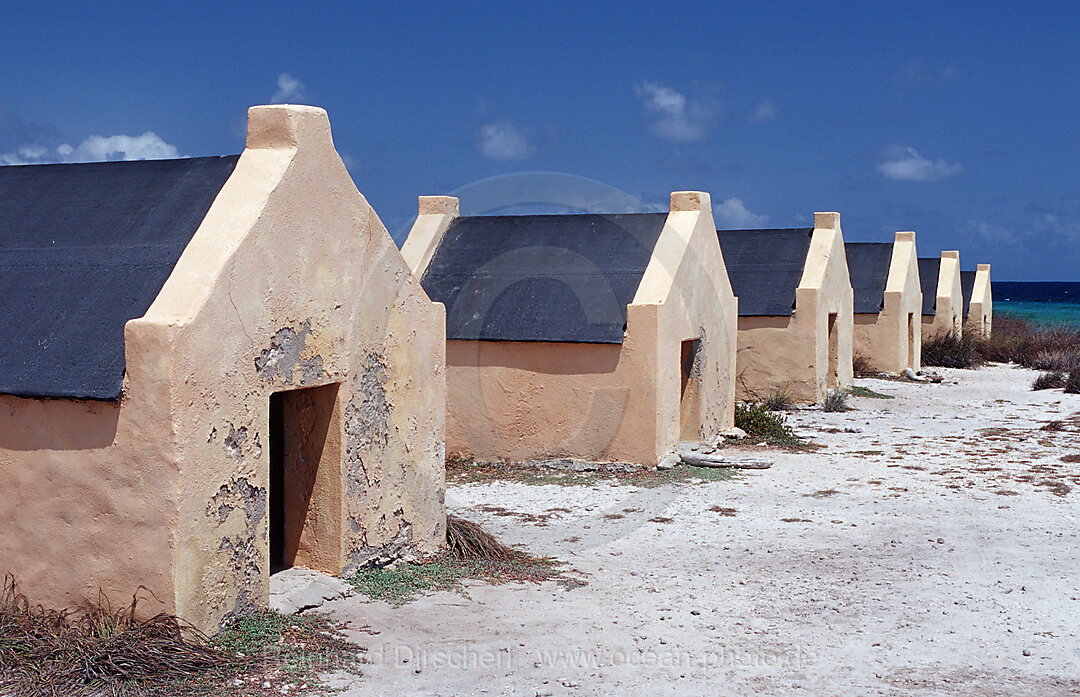 Sklavenhuetten Red Slaves, Bonaire, Niederlaendische Antillen, Bonaire