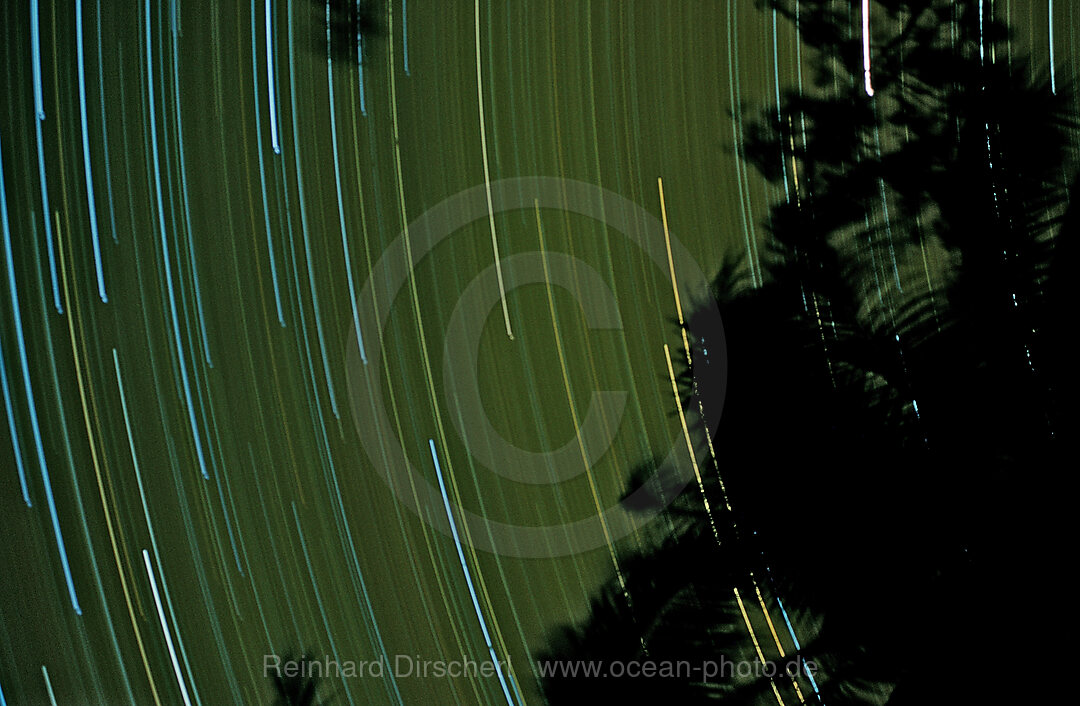 Long exposure of night sky