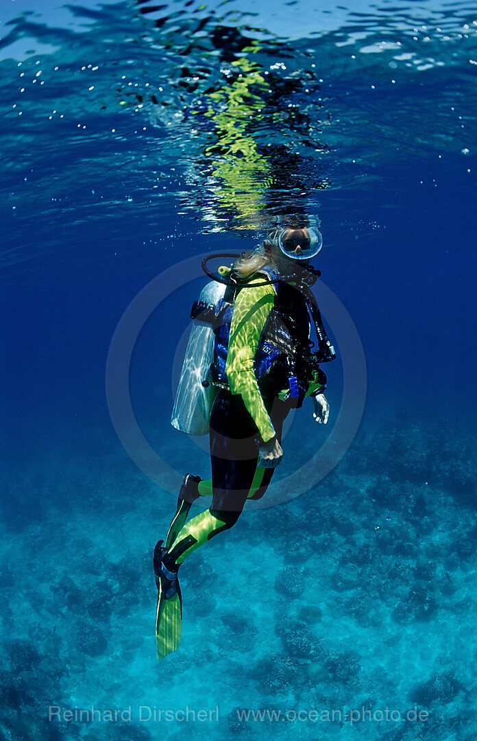 Scuba diver on the surface