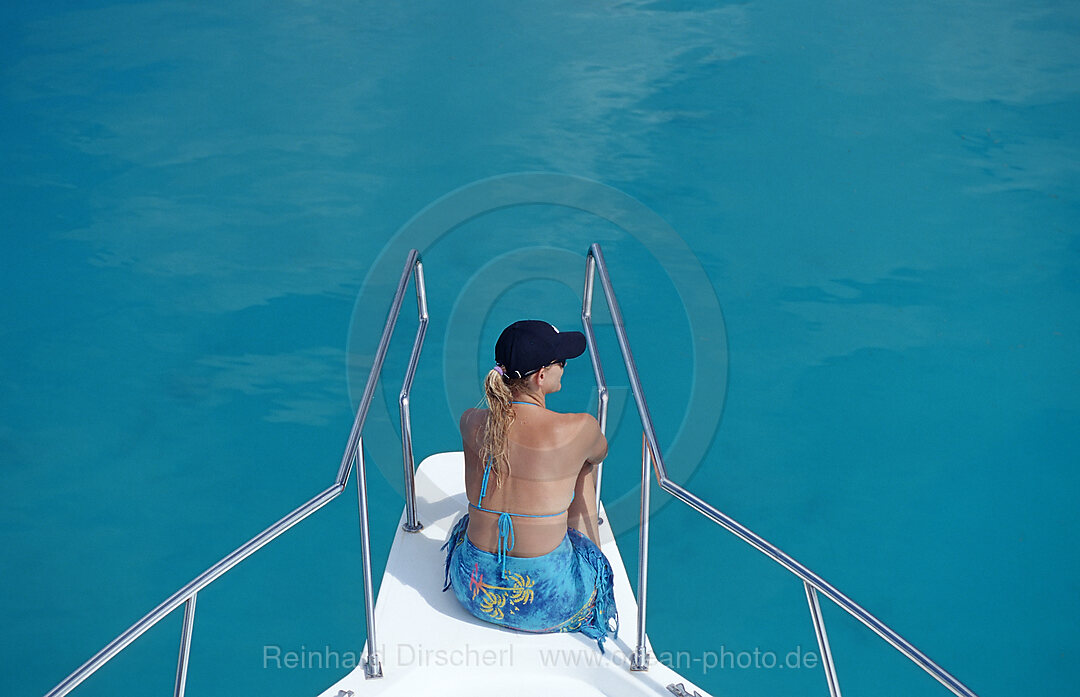 Woman on Bow of Divingboat
