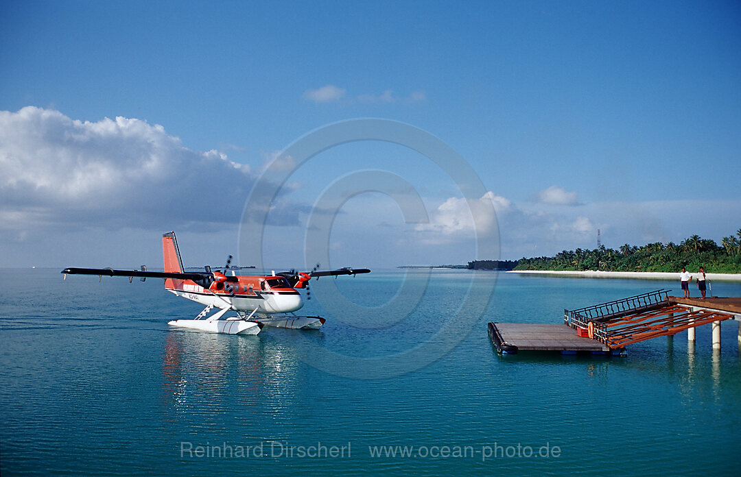 Wasserflugzeug, Wassertaxi, Indischer Ozean, Meemu Atoll, Malediven