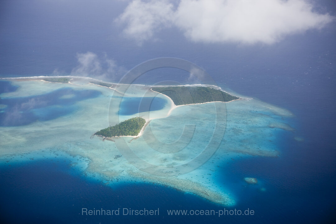 Aerial View of Marshal Islands, Ailinglaplap Atoll, Micronesia, Pacific Ocean, Marshall Islands