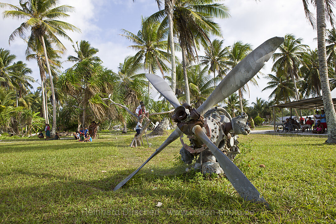 Propeller auf der Insel Woja, Ailinglaplap Atoll, Mikronesien, Pazifik, Marschallinseln