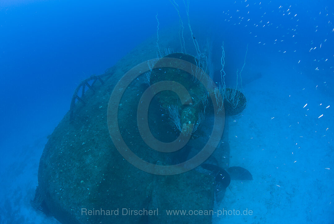 Propeller der USS Anderson, Bikini Atoll, Mikronesien, Pazifik, Marschallinseln