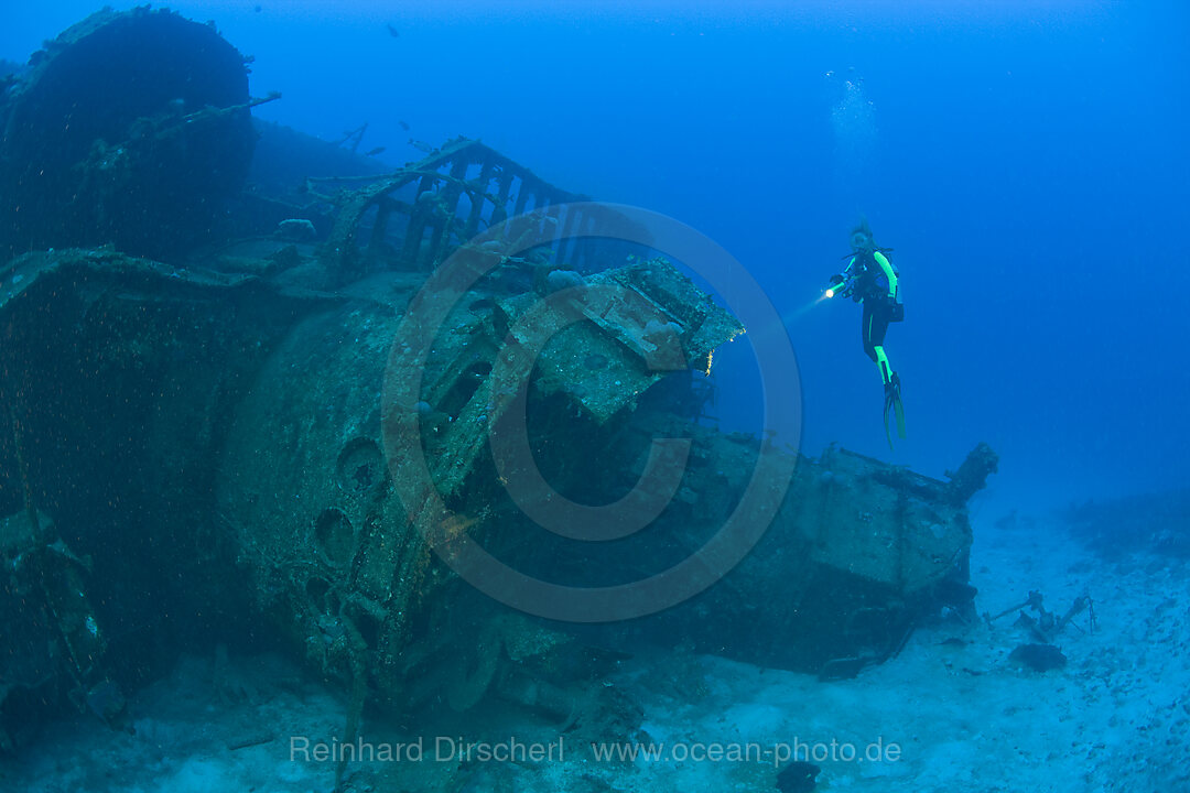 Diver at Bridge of Destroyer USS Anderson