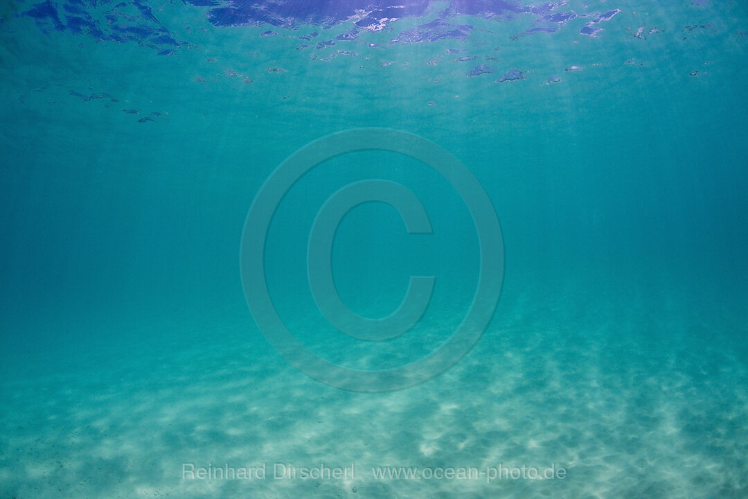 Watersurface in turquoise Lagoon, Bikini Atoll, Micronesia, Pacific Ocean, Marshall Islands