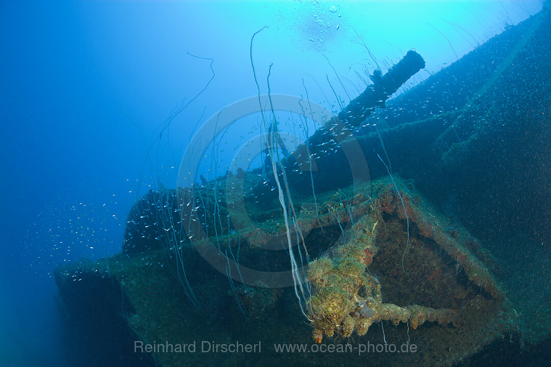 12-inch Gun of USS Arkansas Battleship, Bikini Atoll, Micronesia, Pacific Ocean, Marshall Islands