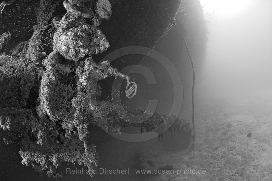 Sight and 12-inch Gun of USS Arkansas Battleship, Bikini Atoll, Micronesia, Pacific Ocean, Marshall Islands