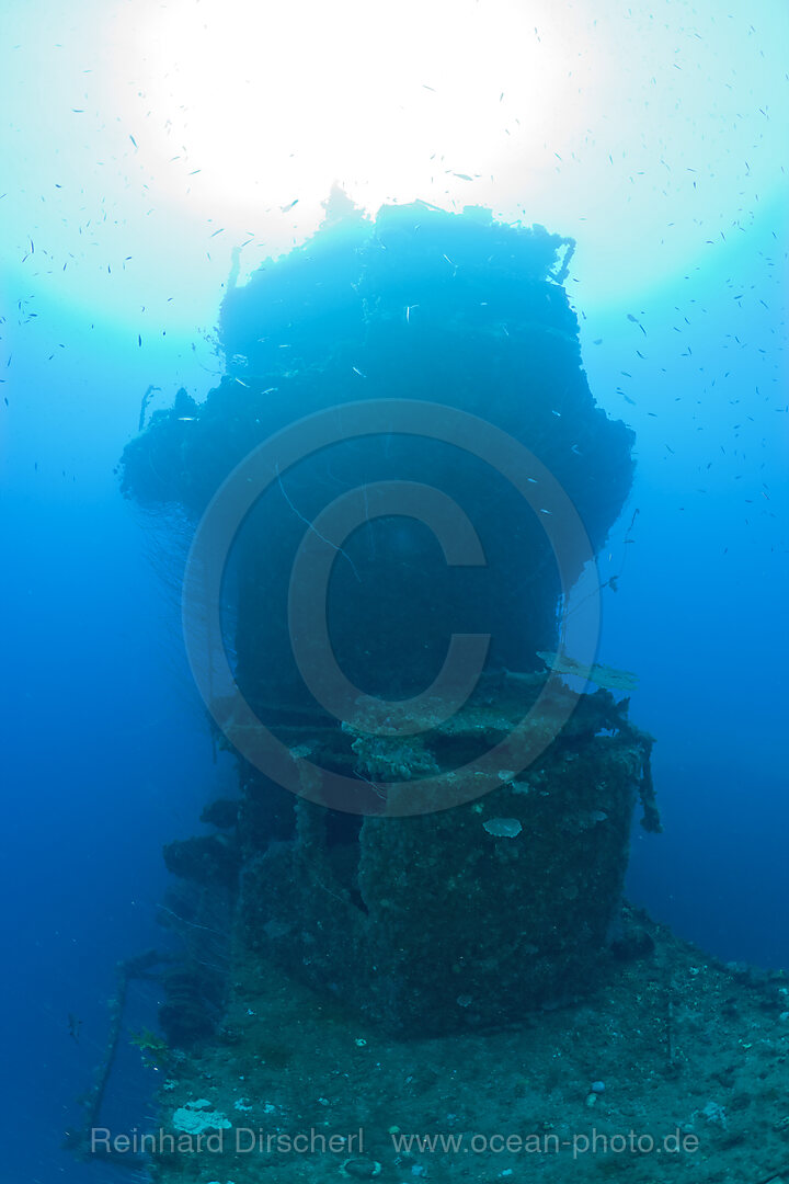 Bridge of USS Saratoga, Bikini Atoll, Micronesia, Pacific Ocean, Marshall Islands