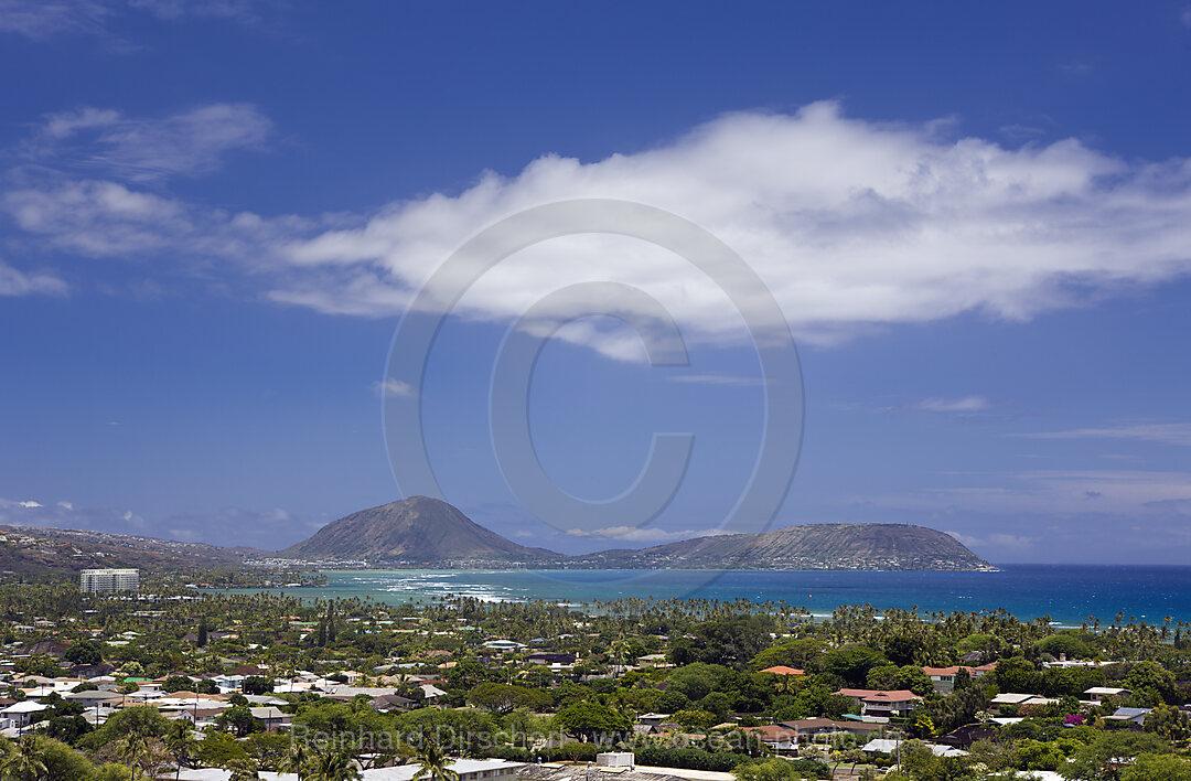 Blick auf Maunalua Bay und Koko Head