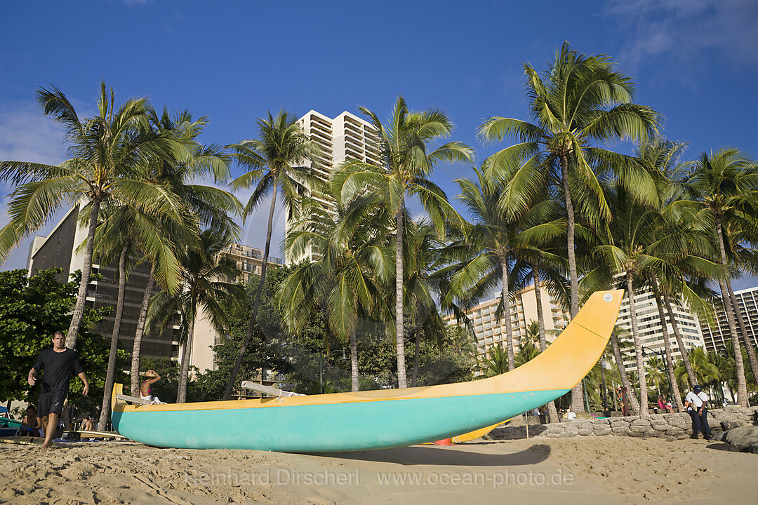 Waikiki Beach in Honolulu, Honolulu, Oahu, Pazifik, Hawaii, USA