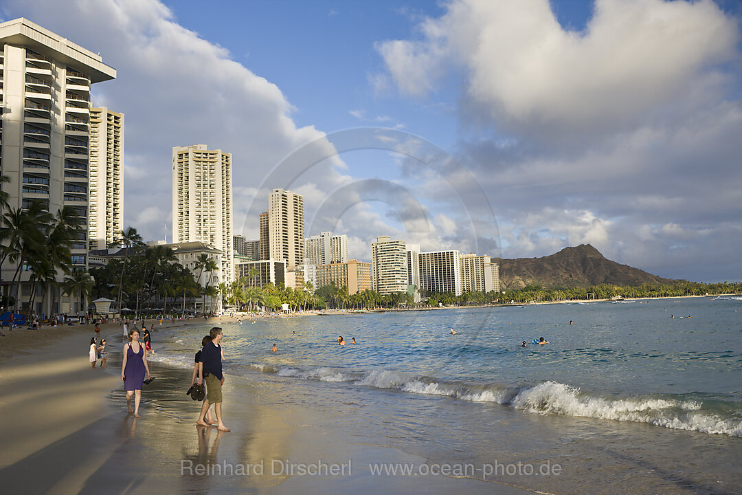 Waikiki Beach and Diamond Head Volcanic Crater
