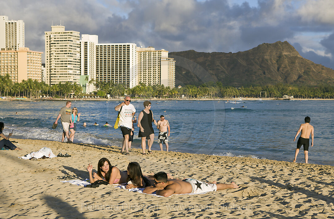 Waikiki Beach and Diamond Head Volcanic Crater