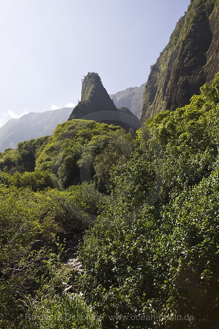 Iao Needle im Kepaniwai County Park,  Iao Valley, Maui, Hawaii, USA