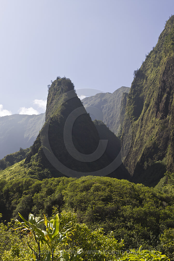 Iao Needle at Kepaniwai County Park,  Iao Valley, Maui, Hawaii, USA