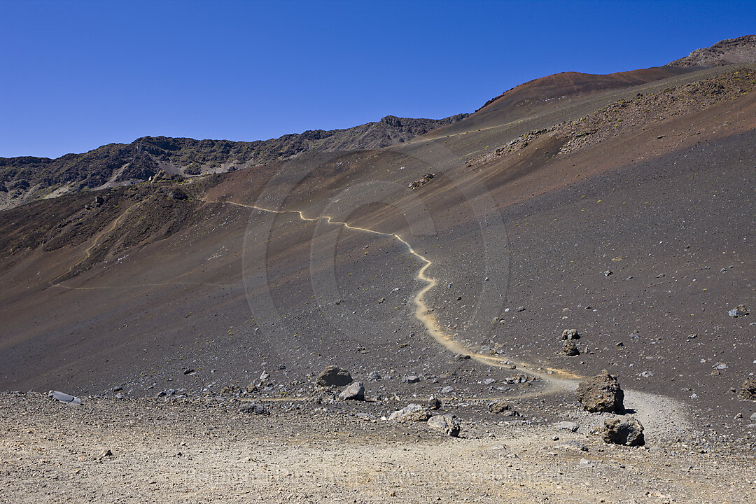 Pfad im Krater des Haleakala Vulkan