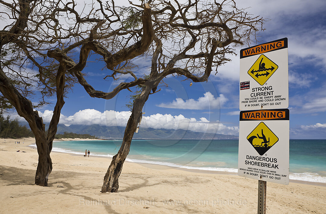 Strand des Kanaha Beach Park, Maui, Hawaii, USA