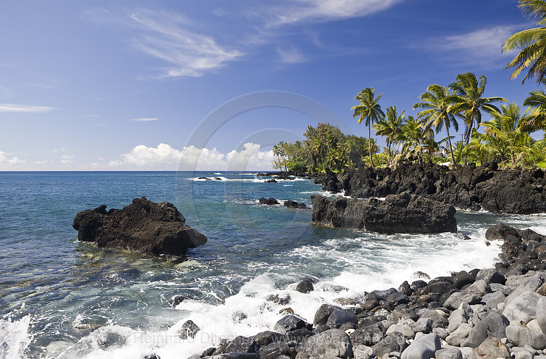 Keanae Point an der Strasse nach Hana, Maui, Hawaii, USA