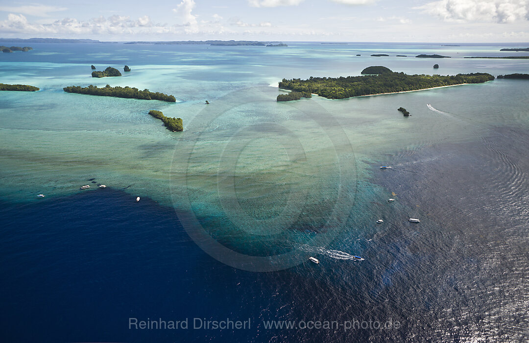 Aerial View of Divespot Blue Corner
