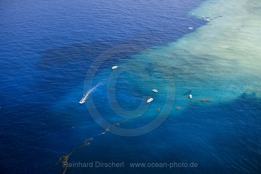 Aerial View of Divespot Blue Corner