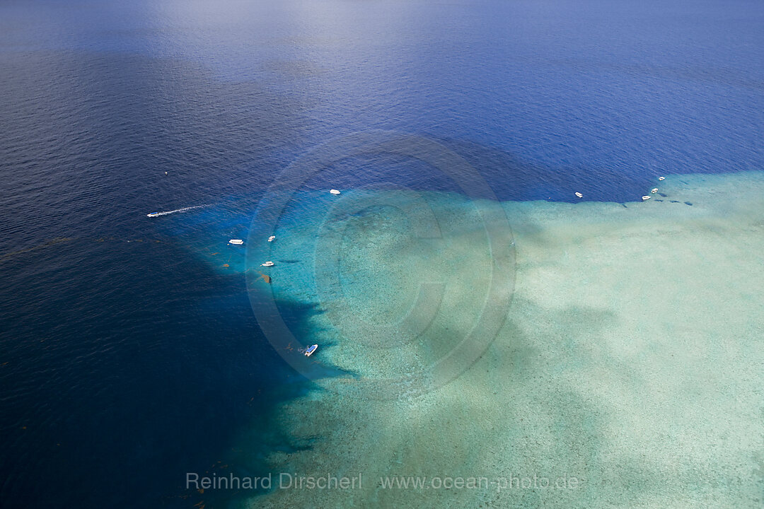 Aerial View of Divespot Blue Corner