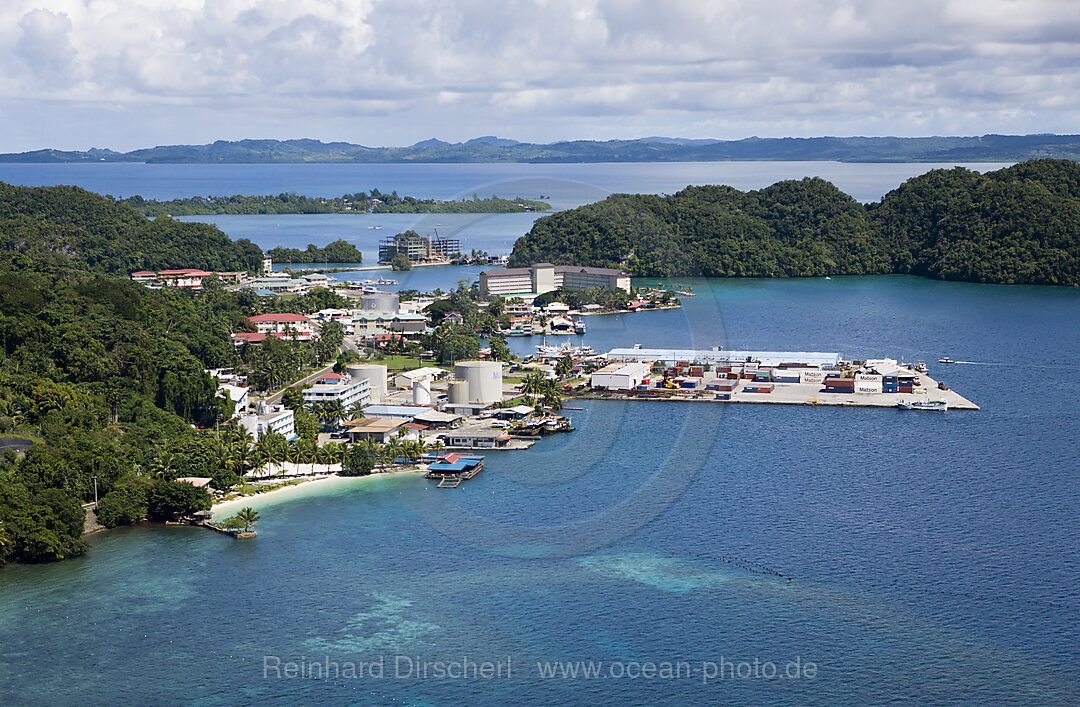 Blick auf Hauptstadt Koror, Mikronesien, Palau