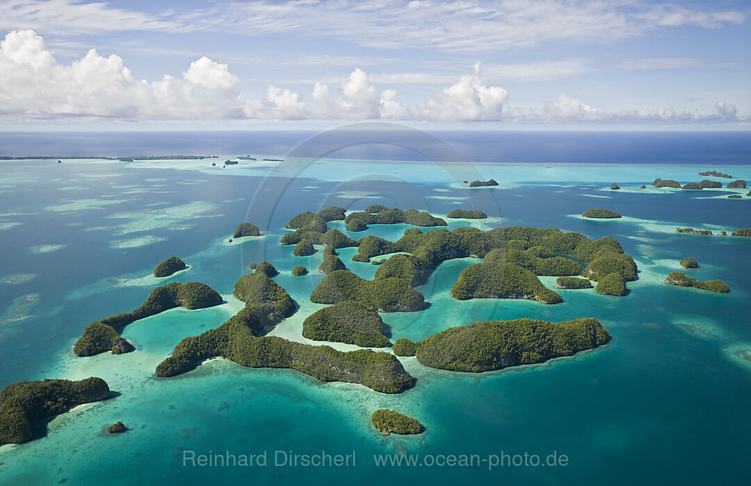 Luftbild von Seventy Islands, Mikronesien, Palau