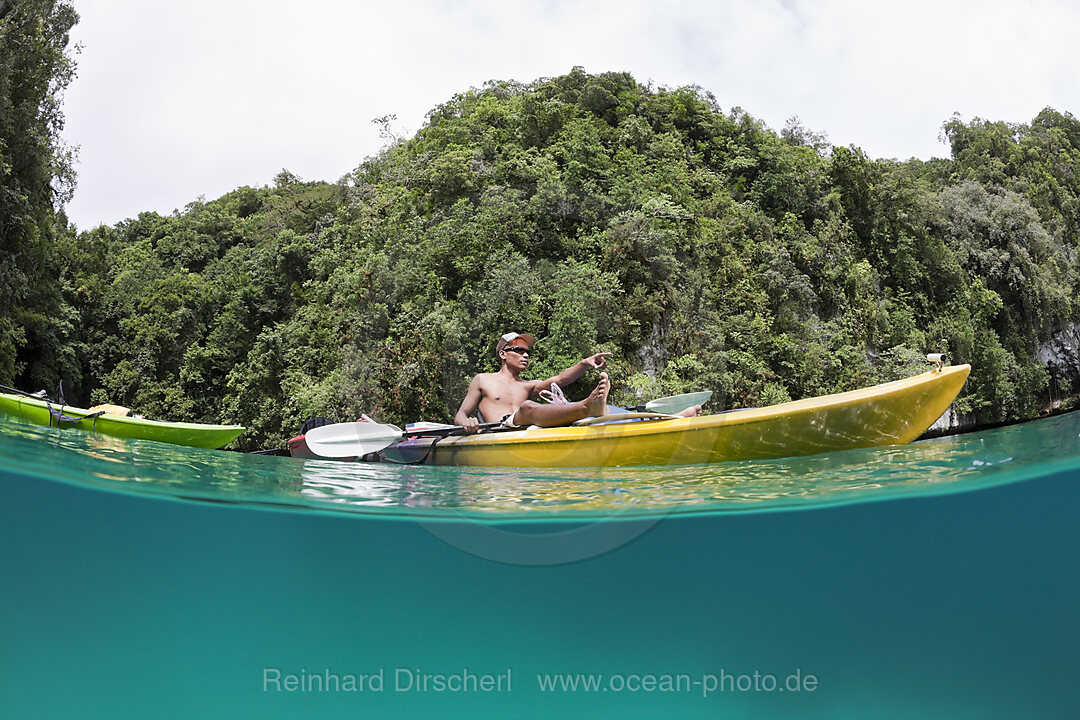 Kajak-Ausflug in den Rock Islands, Risong Bay Mikronesien, Palau