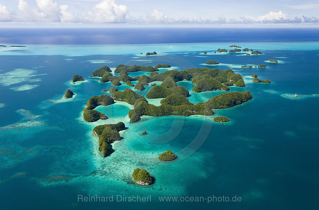 Aerieal View of Seventy Islands, Micronesia, Palau