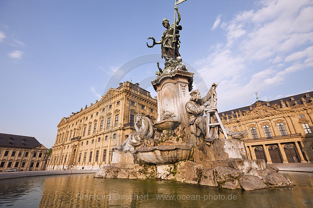 Residence of Wuerzburg with Franconia Fountain