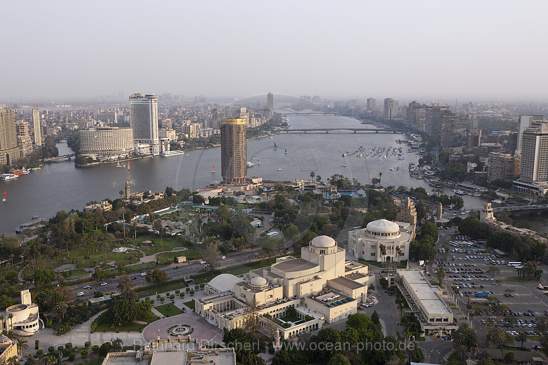 View from Cario Tower at Cairo and Nile