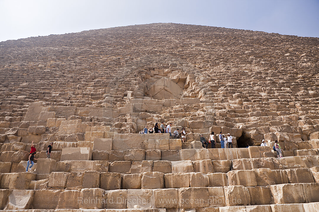 Tourists at Entrance of Pyramid of Cheops